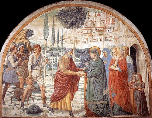 Meeting at the Golden Gate, 1491, Benozzo Gozzoli