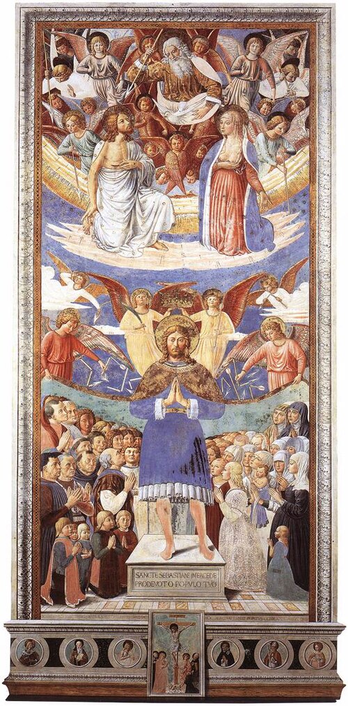 St Sebastian Intercessor, 1464, Benozzo Gozzoli