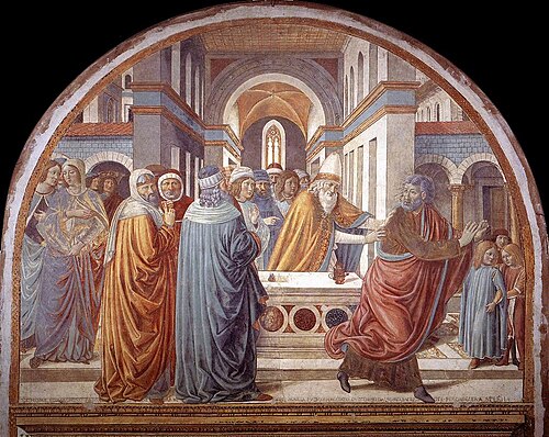 Expulsion of Joachim from the Temple, 1491, Benozzo Gozzoli