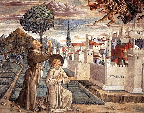 Scenes from the Life of St Francis (Scene 6, north wall), 1452, Benozzo Gozzoli