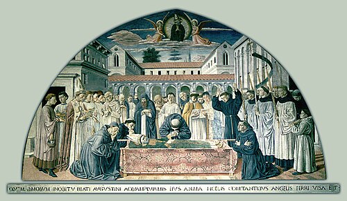 Death of St. Augustine, 1465, Benozzo Gozzoli