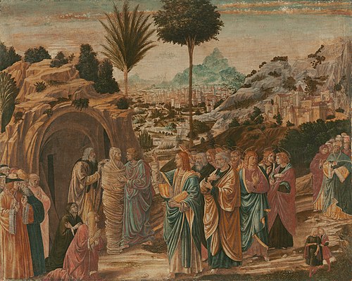The Raising of Lazarus, 1490, Benozzo Gozzoli