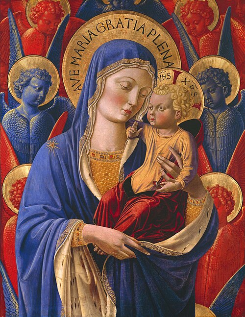 Virgin and Child with Angels, 1460, Benozzo Gozzoli