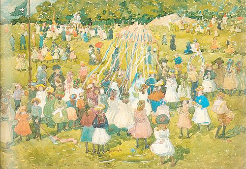 May Day Central Park, 1901, Maurice Prendergast