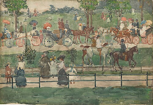 Central Park, 1900, 1900, Maurice Prendergast