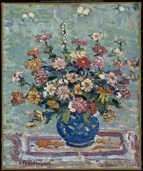 Flowers in a Blue Vase, 1911, Maurice Prendergast