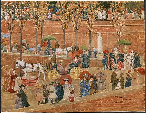 Pincian Hill, Rome, 1898, Maurice Prendergast