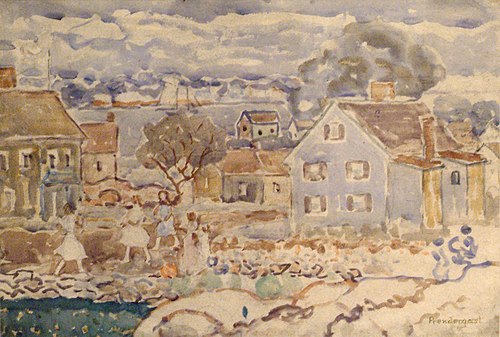 Glimpse of the Harbor, Gloucester, , Maurice Prendergast