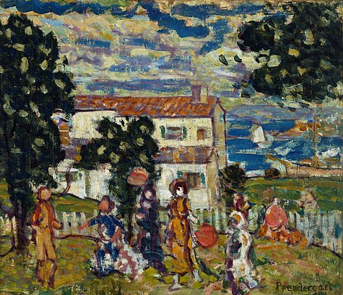 New England Village, , Maurice Prendergast