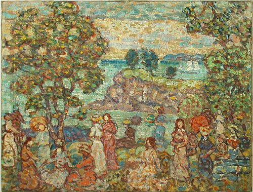 Landscape (Beach Scene), , Maurice Prendergast