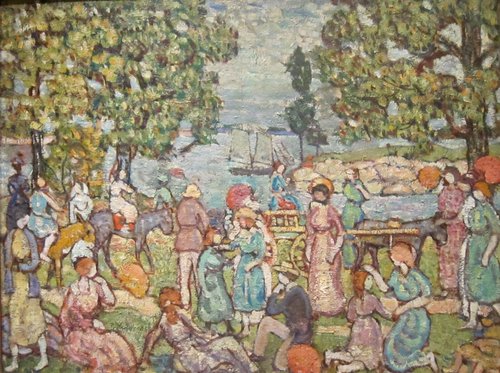 On the Beach, No. 3, 1915, Maurice Prendergast