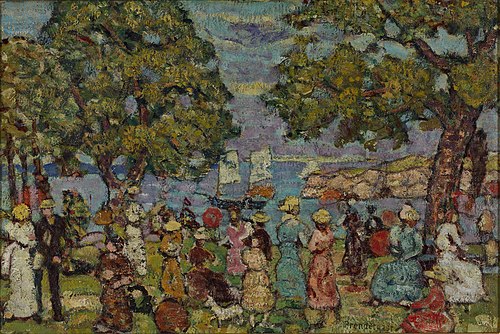 On the Beach, 1916, Maurice Prendergast