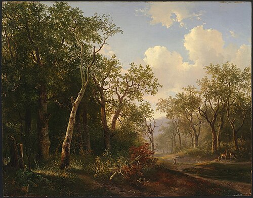 A Wooded Landscape with Deer, 1831, Hendrik van de Sande Bakhuyzen