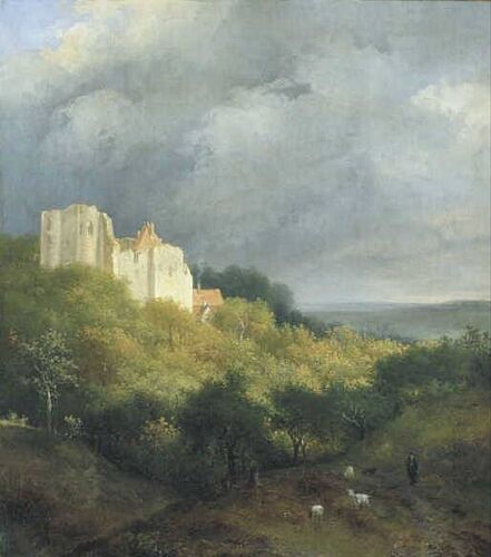 Ruin on a Mountain, 1850, Hendrik van de Sande Bakhuyzen