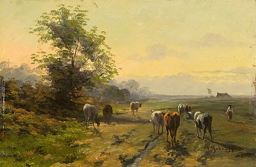 Vee op landweg, 1837, Hendrikus Sande Bakhuyzen