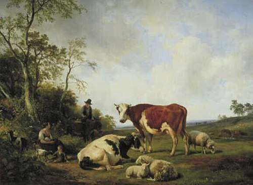Landscape with Cows and Other Cattle, 1845, Hendrik van de Sande Bakhuyzen