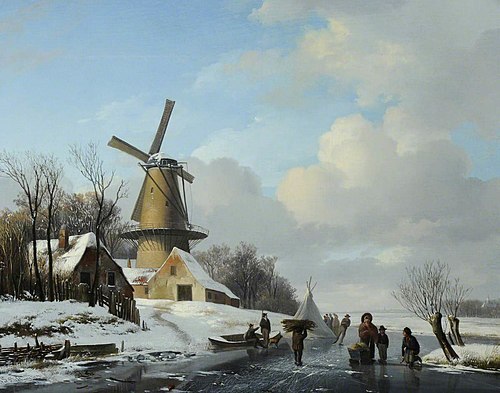 Winter Scene, 1826, Hendrikus Sande Bakhuyzen