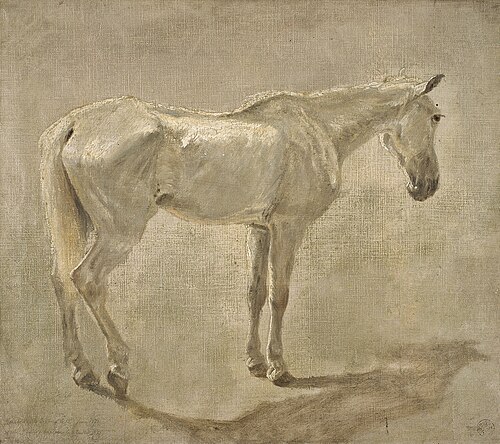 Le Cheval blanc, 1871, Jean Delvin