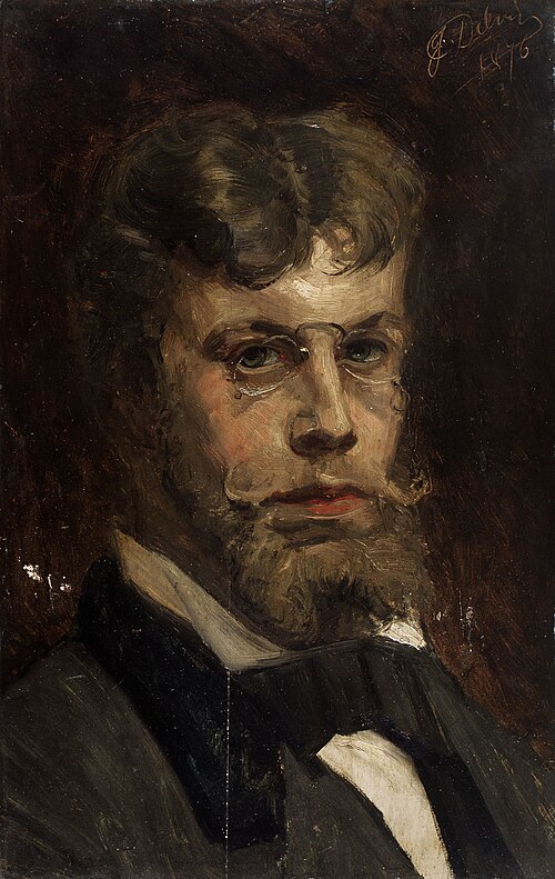 Autoportrait, 1876, Jean Delvin