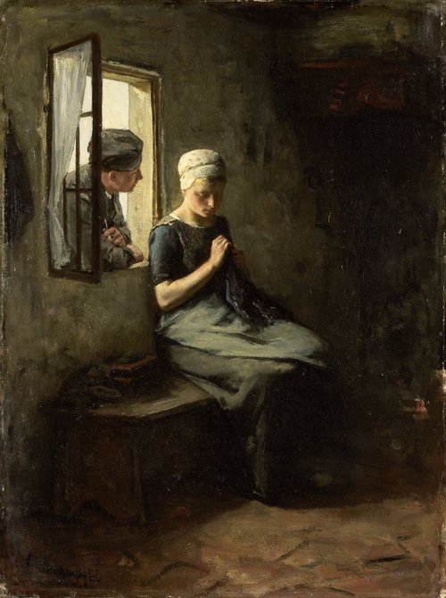 Fisher's courtship, 1880, Albert Neuhuys