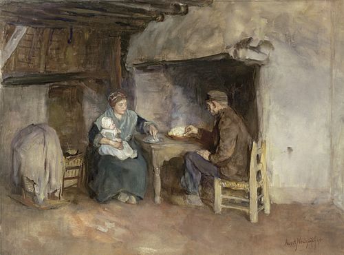 A Peasant Family at Lunch, 1895, Albert Neuhuys