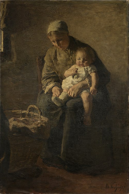 A Mother with her Child, 1889, Albert Neuhuys