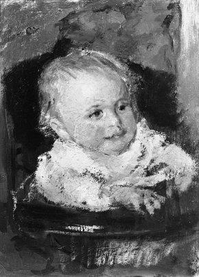 Kind in stoel, 1880, Albert Neuhuys