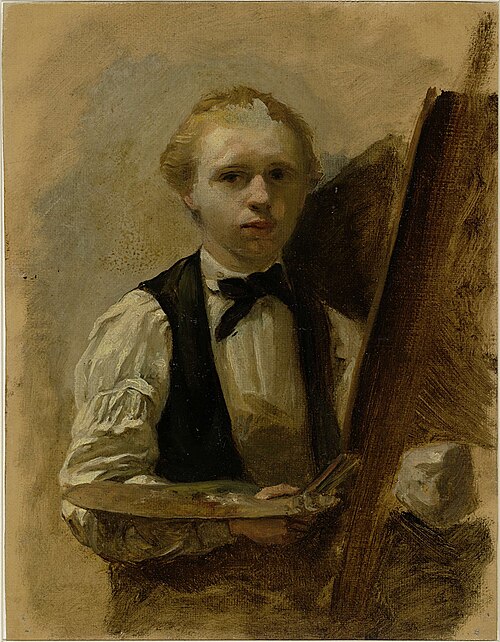Zelfportret voor de ezel, 1900, Albert Neuhuys