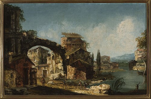 Landscape with ruins, , Michele Marieschi