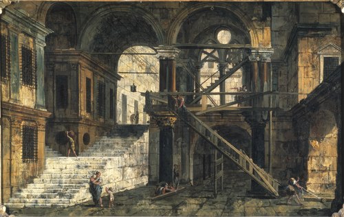 Escalier dans un palais Renaissance, 1742, Michele Marieschi