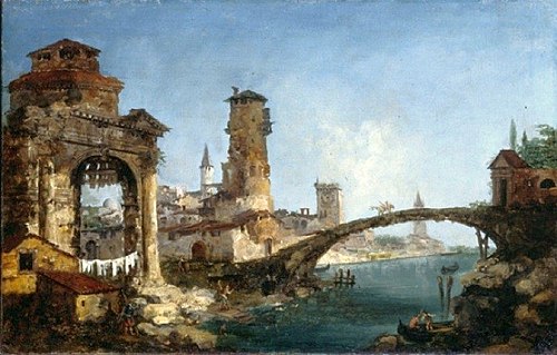 Paysage fantastique avec ruines, 1730, Michele Marieschi