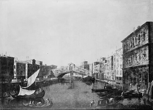 View of Canale Grande in Venice with the Rialto Bridge, 1775, Michele Marieschi