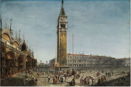Piazza San Marco, Venice, with Saint Mark's Basilica, the Campanile and the Procuratie Nuove, , Michele Marieschi