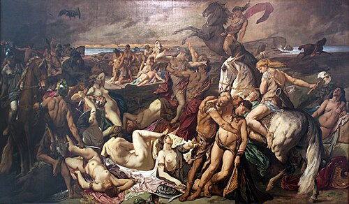 Le Combat des Amazones, 1870, Anselm Feuerbach