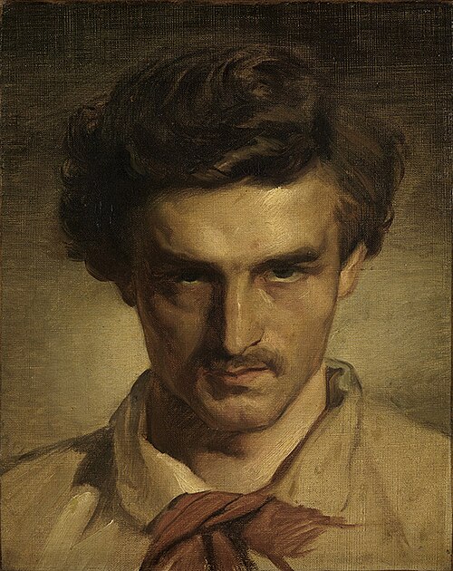 Jugendliches Selbstbildnis, 1852, Anselm Feuerbach