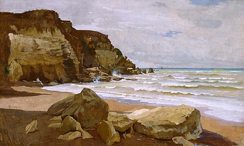 Seashore at Porto d'Anzio, 1866, Anselm Feuerbach