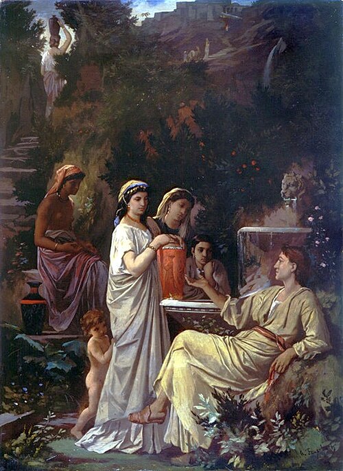 The Storyteller at the Well, 1866, Anselm Feuerbach