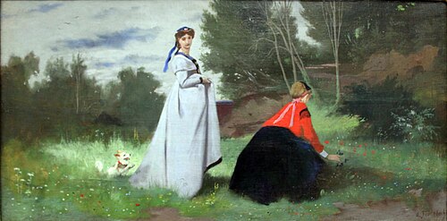 Two Ladies in the Park, 1867, Anselm Feuerbach
