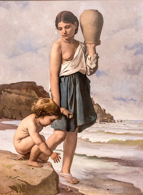 Children on the Beach, 1867, Anselm Feuerbach
