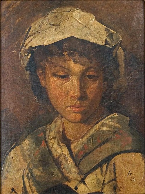 Head of a Girl, 1868, Anselm Feuerbach