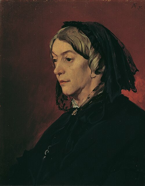 Henriette Feuerbach, die Stiefmutter des Künstlers, 1871, Anselm Feuerbach