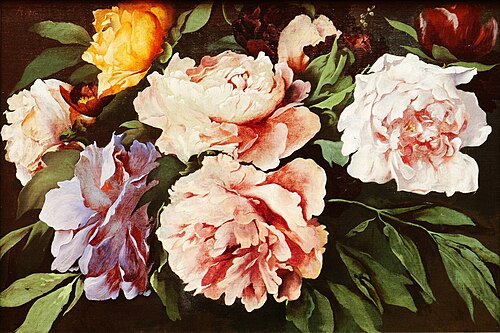 Pivoines, 1871, Anselm Feuerbach