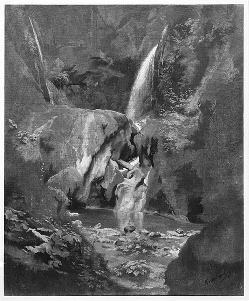Landschaft mit Wasserfall, 1865, Anselm Feuerbach