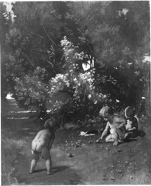 Boccia spielende Kinder, , Anselm Feuerbach