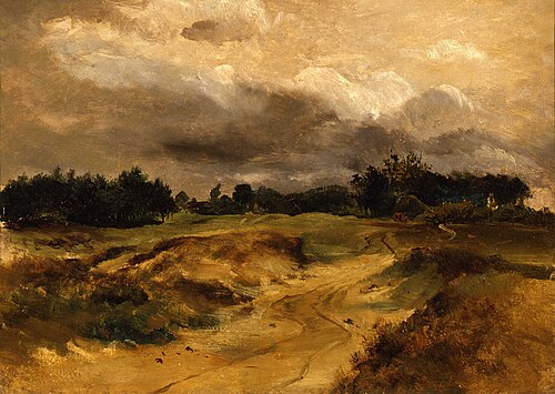 Landschap met zandweg, , Johannes Tavenraat