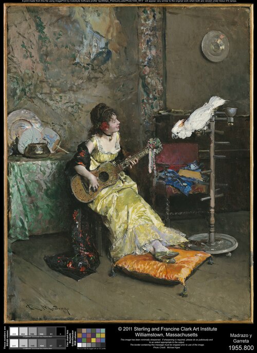 Woman with a Parrot, 1872, Raimundo de Madrazo y Garreta