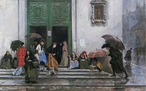 Coming Out of Church, 1875, Raimundo de Madrazo y Garreta