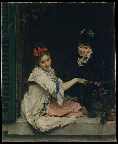 Girls at a Window, 1875, Raimundo de Madrazo y Garreta