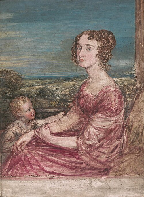 Mrs. William Wilberforce and Child, 1824, John Linnell