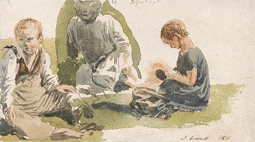 A Study of Children, 1811, John Linnell